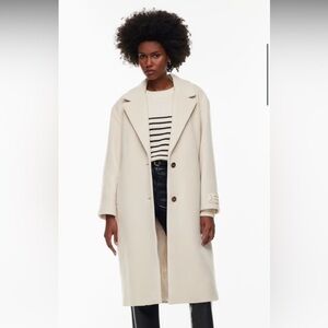 Wilfred The Only Coat Wool Cashmere Blend in Frappe Cream Women’s Size Large NWT